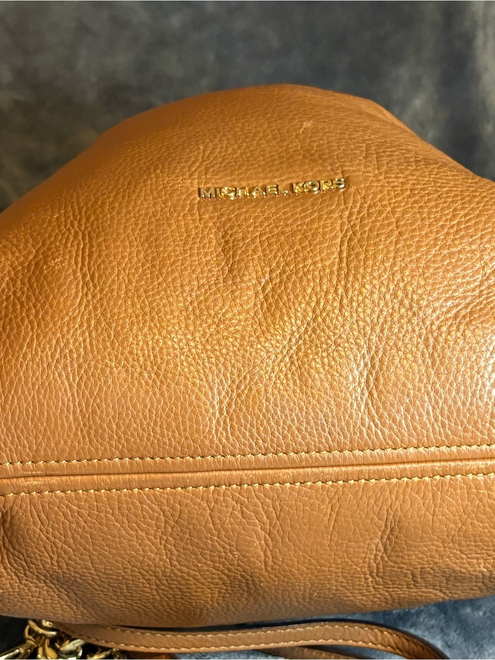 Michael Kors Weston Brown Pebbled Leather Shoulder Hobo - Picture 7 of 14
